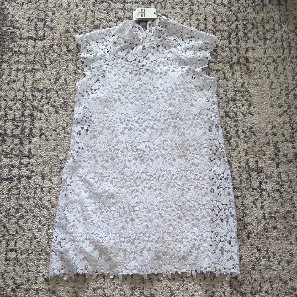 Robert Rodriguez White Crochet Mini Dress